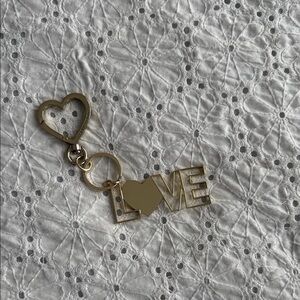 Victoria Secret Gold Heart Love Keychain